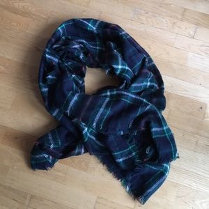 Chunky tartan blanket scarf